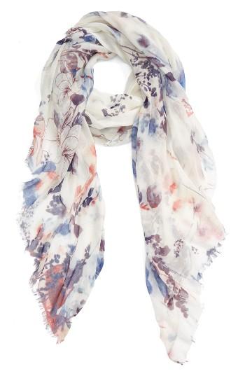 Women's Nordstrom Wildflower Spray Scarf, Size - White
