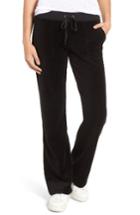 Women's Juicy Couture Del Rey Microterry Track Pants - Black