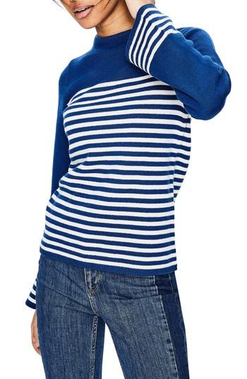 Women's Boden Stripe Sweater - Blue