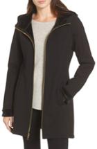 Women's Trina Trina Turk Willow Water-resistant Hooded Coat - Black