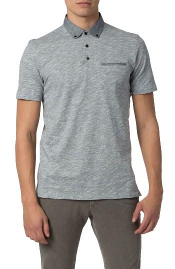 Men's Good Man Brand Heathered Stripe Polo - Grey