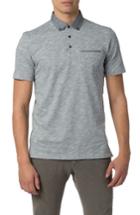 Men's Good Man Brand Heathered Stripe Polo - Grey