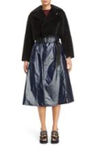 Women's Toga Faux Fur Crop Coat Us / 38 Fr - Black