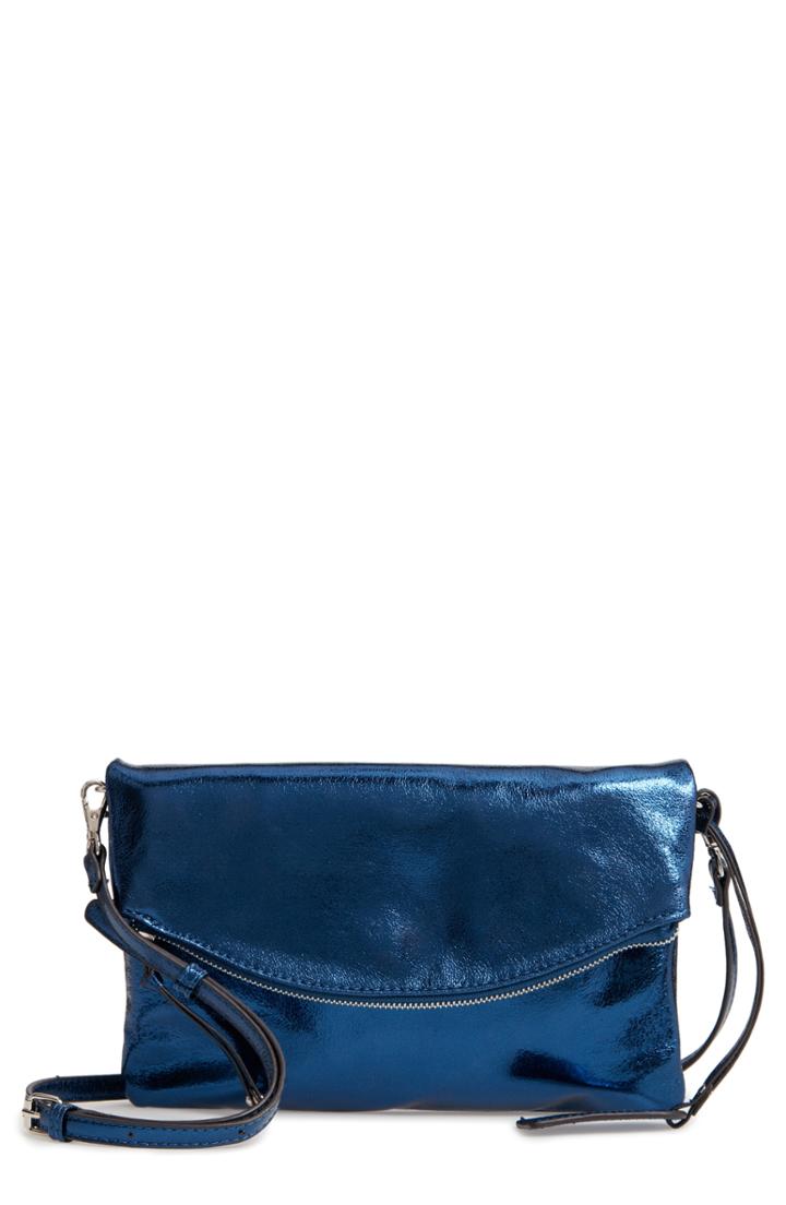 Sole Society Missa Metallic Clutch - Blue