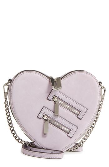 Rebecca Minkoff Jamie Heart Leather Crossbody Bag - Purple