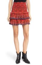Women's Isabel Marant Etoile Naomi Smocked Waist Miniskirt Us / 34 Fr - Red