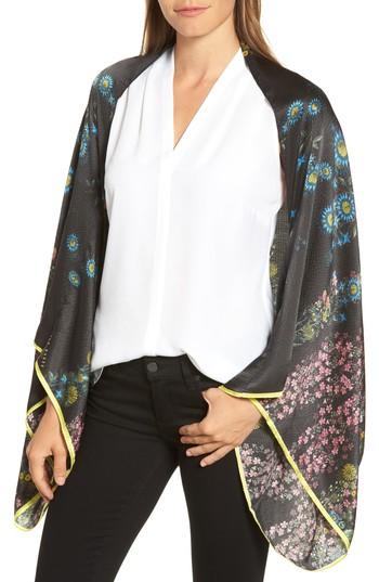 Women's Ted Baker London Unity Floral Silk Cape Scarf
