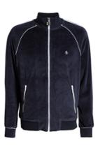 Men's Original Penguin The Earl Velour Track Jacket, Size - Blue