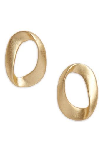 Women's Halogen Brushed Loop Stud Earrings