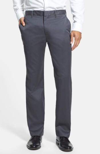 Men's Bonobos 'weekday Warriors' Non-iron Straight Leg Cotton Pants X 32 - Grey
