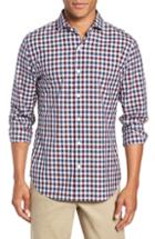 Men's Bonobos Unbutton Down Slim Fit Check Sport Shirt S - White