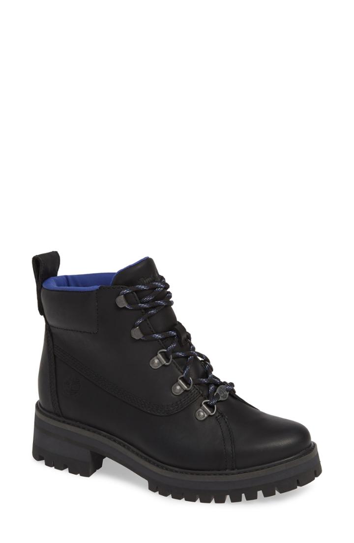 Women's Timberland Courmayeur Valley Water Resistant Hiking Boot .5 M - Black
