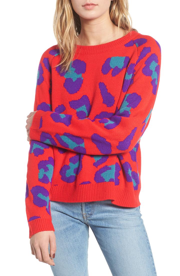 Women's Blanknyc Leopard Intarsia Sweater