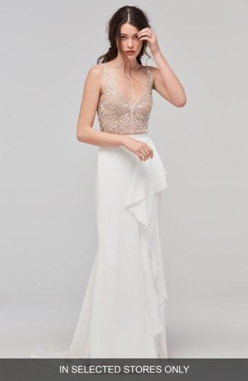 Women's Willowby Cielo Flutter Faux Wrap Skirt, Size - Ivory