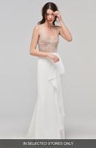 Women's Willowby Cielo Flutter Faux Wrap Skirt, Size - Ivory
