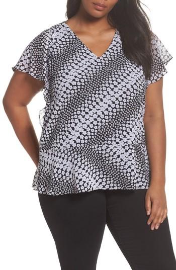 Women's Michael Michael Kors Floral Bias Cut Hem Top