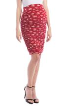Women's Lilac Clothing Ruched Maternity Skirt - Red