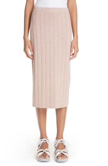 Women's Marc Jacobs Metallic Knit Pencil Skirt - Coral