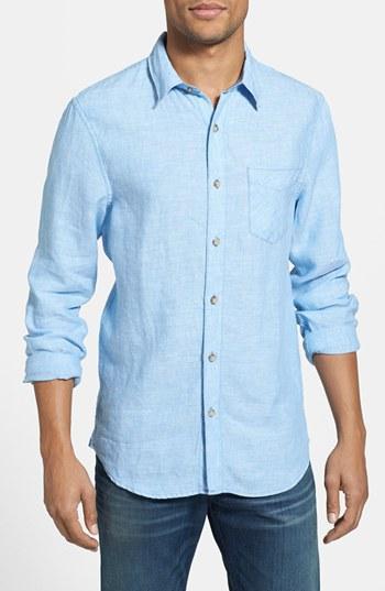 1901 Linen Shirt Blue Lake Linen