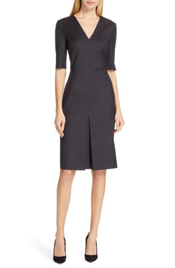 Women's Boss Dalissa Pepita Wool Dress - Black