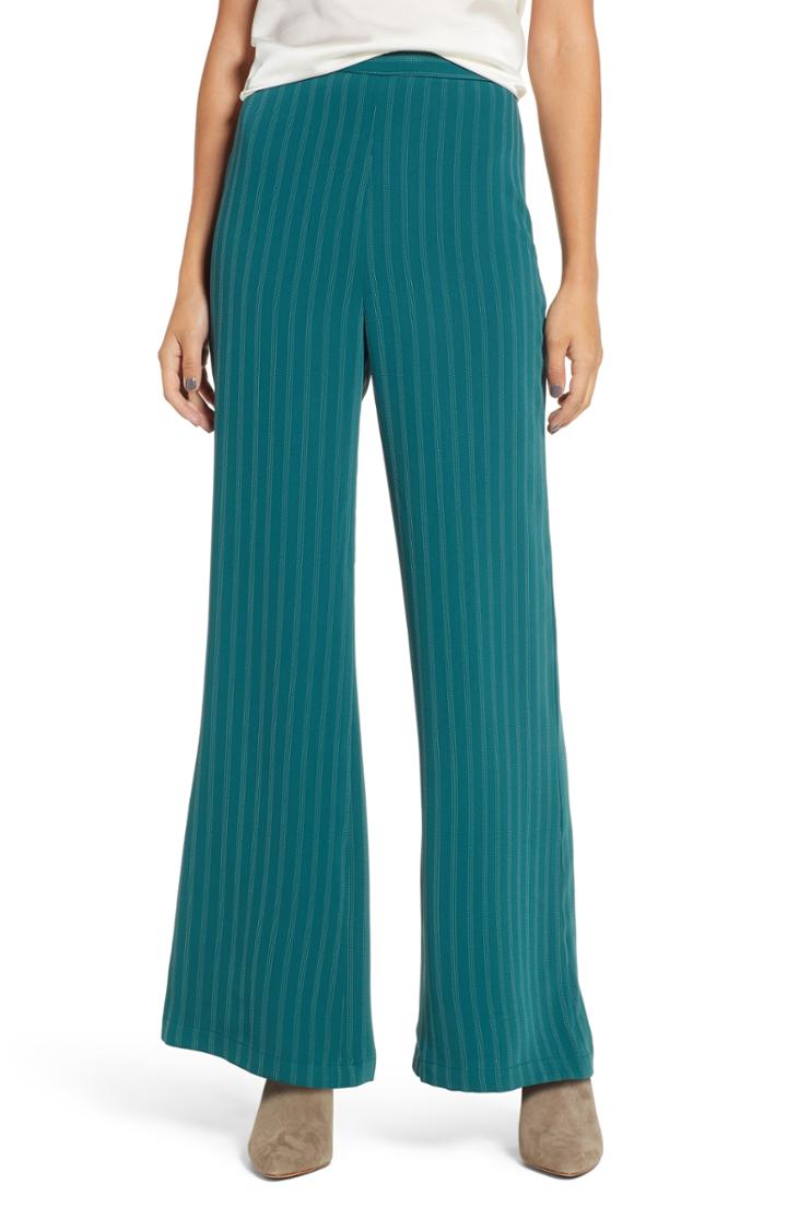 Women's Leith Wide Leg Menswear Pant - Green