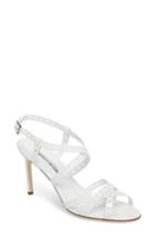 Women's Manolo Blahnik Demure Perforated Strappy Sandal Us / 35eu - White