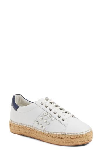 Women's Marc Fisher Ltd Marge Espadrille Platform Sneaker M - White
