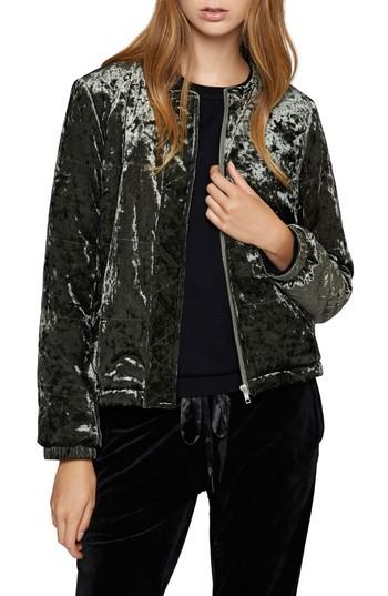 Women's Sanctuary All You Need Is Me Velvet Jacket - Green