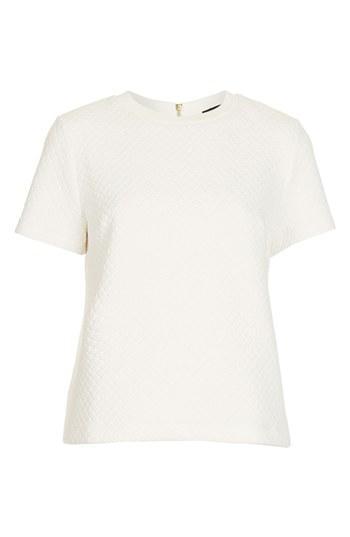 Topshop Quilted Tee White