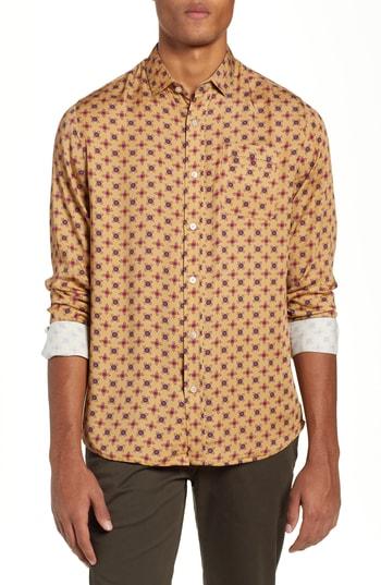 Men's Descendant Of Thieves Nonna Wall Long Sleeve Woven Shirt - Beige