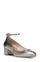Women's Via Spiga Dionne Block Heel Ankle Strap Pump M - Metallic