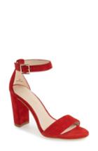 Women's Pelle Moda 'bonnie' Ankle Strap Sandal .5 M - Red