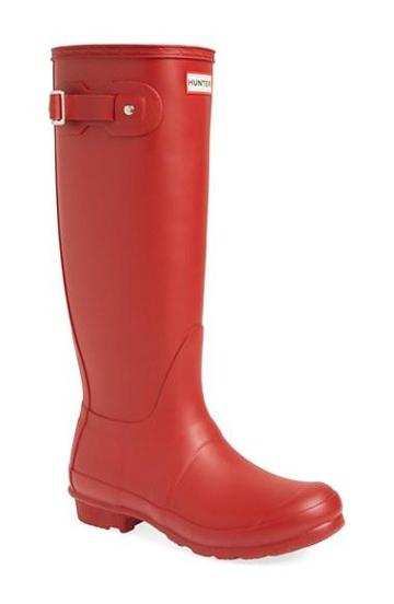 Hunter 'original Tall' Rain Boot (women) Womens Military Red
