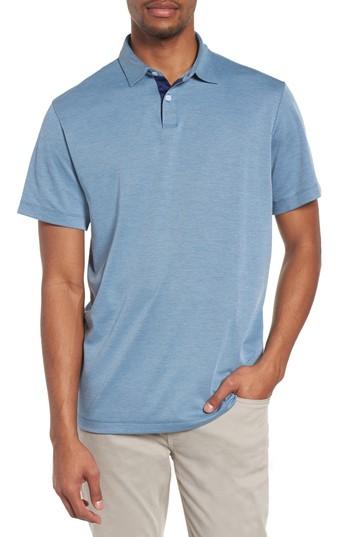 Men's Devereux Andrew Fit Pique Polo, Size Medium - Blue