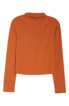 Women's Bp. Draped Funnel Neck Top, Size - Metallic