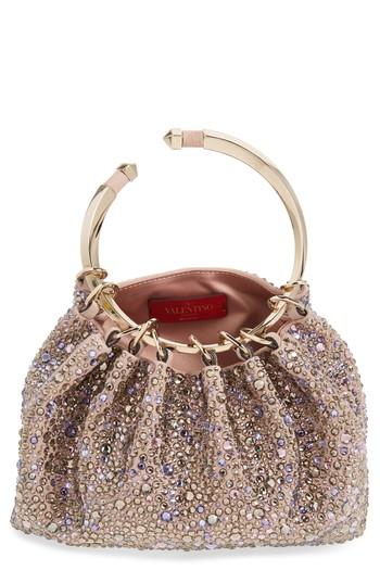 Valentino Garavani Bebop Loop Handle Clutch - Pink