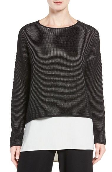 Women's Eileen Fisher Boxy Silk Blend Top