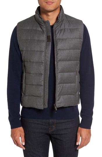 Men's Moorer Oliver L Wool & Cashmere Flannel Waterproof Vest