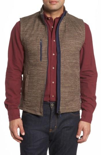 Men's Johnnie-o Tahoe Fleece Vest, Size - Brown