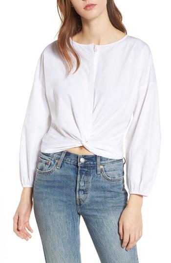 Women's Bp. Twist Hem Crop Top, Size - White