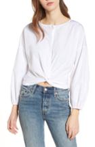 Women's Bp. Twist Hem Crop Top, Size - White