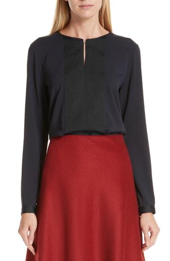 Women's Boss Baressa Crepe Top - Blue