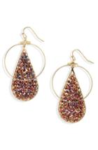 Women's Panacea Crystal Teardrop Circle Earrings