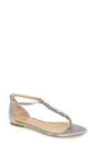 Women's Jewel Badgley Mischka Carrol Embellished T-strap Sandal M - Metallic