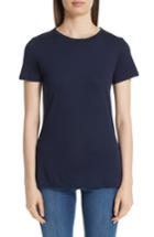 Women's St. John Collection Crystal Embellished Jersey Tee, Size - Blue