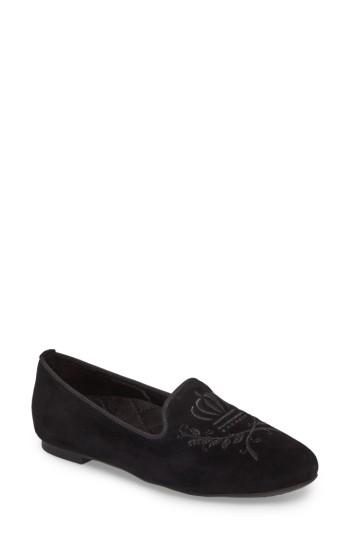 Women's Vionic Romi Embroidered Flat M - Black