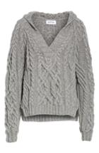 Women's Partow Melange Cable Knit Hooded Sweater