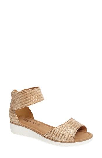 Women's Gabor Two-strap Sandal M - Beige
