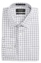 Men's Nordstrom Men's Shop Smartcare(tm) Traditional Fit Check Dress Shirt 34/35 - Grey