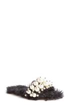 Women's Miu Miu Embellished Faux Fur Slipper